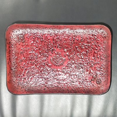 Photo1: Gaboratory Textured Leather Gun Tray  [Red]