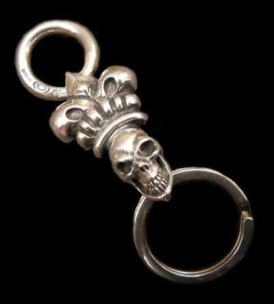 Photo1: Skull Large Crown Loop Hook Key Keeper