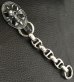 Photo5: Skull On Cross Oval Keeper With Smooth Anchor Chain & H.W.O Key Chain