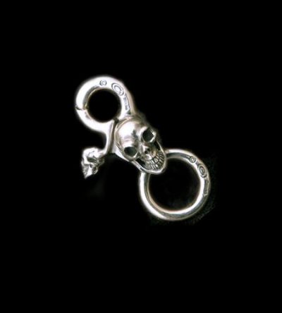 Photo1: Skull on clip with O-ring