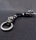 Photo9: Skull On Clip With Old bulldog Bride Leather Key Chain