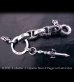 Photo2: Skull on clip with maltese cross H.W.O & chiseled anchor key ring (2)