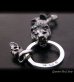 Photo3: Skull on clip with maltese cross H.W.O & lion key ring