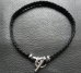 Photo7: Braid Leather Necklace With C-ring