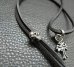 Photo4: Skull Adjustable Leather Necklace