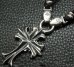 Photo5: Half grooved cross with Half 2bulldogs braid leather necklace