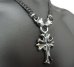 Photo15: Half grooved cross with Half 2bulldogs braid leather necklace