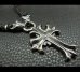 Photo3: Half grooved cross with Half 2bulldogs braid leather necklace