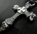 Photo9: Half Hammer Cross With 2Skull & Double Face Dagger Necklace