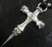 Photo6: Half Hammer Cross With 2Skull & Double Face Dagger Necklace