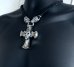 Photo8: Half Face On Battle-Ax Cross With 2 Lions Bride Leather Necklace