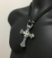 Photo9: Hammer Cross With Braid Leather Necklace