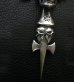 Photo14: Large Skull On 2Skulls Hammer Cross Double Face Dagger With 2Panthers Braid Leather Necklace