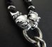 Photo4: Single Skull & 2 Old Bulldogs With braid leather necklace On 2 Skulls (4)