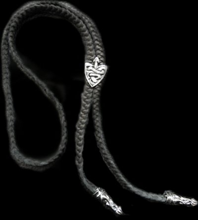 Photo1: Snake Loop Tie Midium Size With Half Bolo Tips