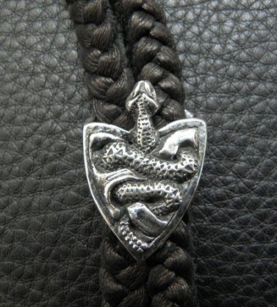 Photo2: Snake Loop Tie Midium Size With Half Bolo Tips