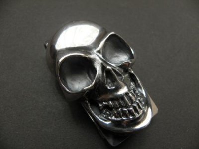 Photo2: Giant Skull Money Clip Butterfly