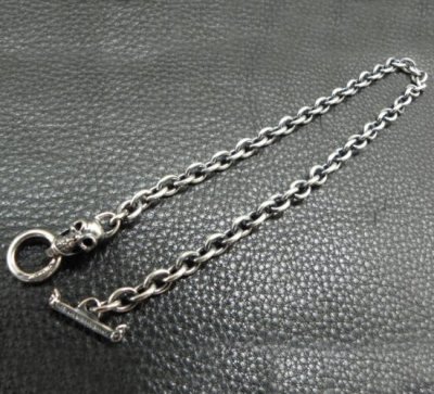 Photo2: 7Chain With Half Skull & Quarter T-bar Necklace