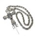 Photo1: Large Skull On 2Skulls Hammer Cross Double Face Dagger With 2Panthers Small Oval Chain Necklace (1)
