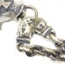 Photo11: Large Skull On 2Skulls Hammer Cross Double Face Dagger With 2Panthers Small Oval Chain Necklace