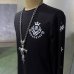 Photo14: Large Skull On 2Skulls Hammer Cross Double Face Dagger With 2Panthers Small Oval Chain Necklace
