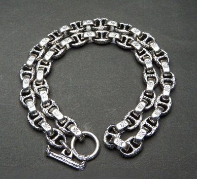 Photo2: Quarter H.W.O & Chiseled Anchor Links Necklace