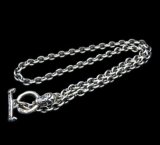 6Chain with quarter skull &quarter T-bar necklace