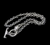 6Chain with quarter bulldog & quarter T-bar necklace