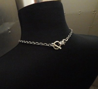 Photo2: 6Chain with quarter bulldog & quarter T-bar necklace