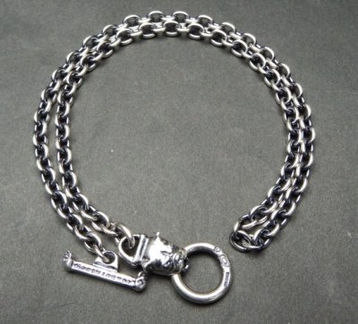 Photo3: 6Chain with quarter bulldog & quarter T-bar necklace