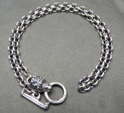 Photo3: 6Chain with quarter lion & quarter T-bar necklace