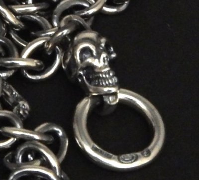 Photo5: 7Chain with quarter skull &quarter T-bar necklace