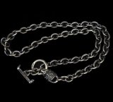 7Chain with quarter lion & quarter T-bar necklace