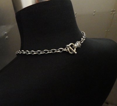 Photo2: 7Chain with quarter old bulldog & quarter T-bar necklace