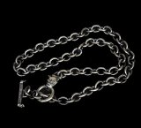 7Chain with quarter bulldog & quarter T-bar necklace