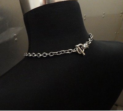 Photo2: 7Chain with quarter bulldog & quarter T-bar necklace