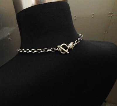 Photo2: 7Chain with quarter panther & quarter T-bar necklace