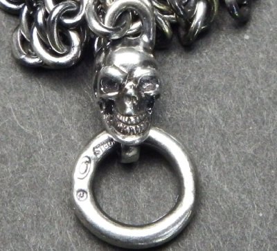 Photo4: 4.7Chain with 1/8 skull & 1/8 Classic T-bar Necklace