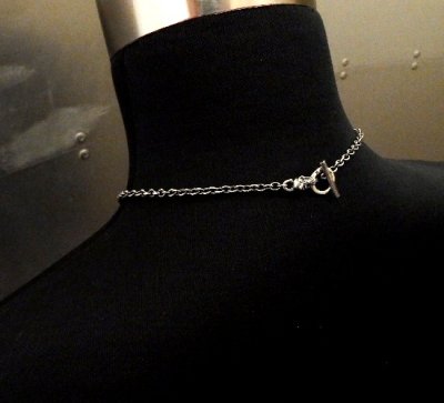 Photo2: 3.9Chain with 1/8 skull & 1/16 Classic T-bar Necklace