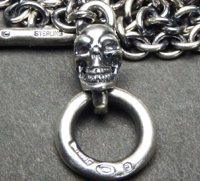 Photo4: 3.9Chain with 1/8 skull & 1/16 Classic T-bar Necklace