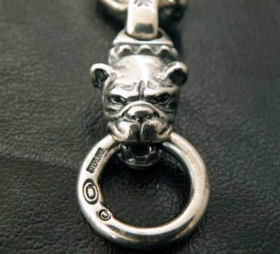 Photo2: Half old bulldog with O-ring & 7chain necklace