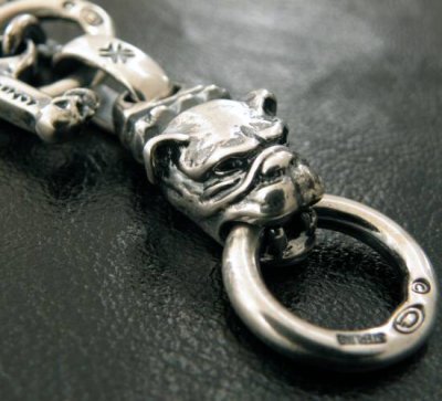 Photo5: Half old bulldog with O-ring & 7chain necklace