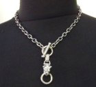 More Photo2: Half bulldog with O-ring & 7chain necklace