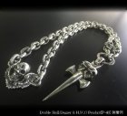 More Photo2: 2skull & skull wing with small oval links & key ring necklace