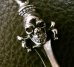 Photo11: 1/3 Skull On Dagger With Quarter Skulls & 7 Chain Links Necklace