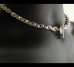 Photo10: Half Small Oval Chain & Half T-bar Necklace (Platinum Finish)