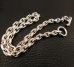 Photo7: Half Small Oval Chain & Half T-bar Necklace (Platinum Finish)