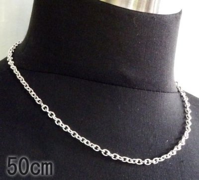 Photo1: 4.7Chain & 1/8 Classic T-bar Necklace (Platinum Finish)