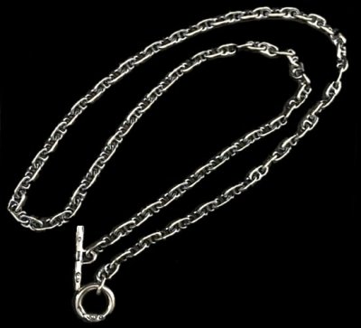 Photo1: 4.5mm Anchor Chain & 1/16 T-bar Necklace