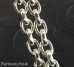 Photo4: Small Oval Chain Links & T-bar Necklace